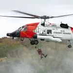 Elicottero Della Guardia Costiera in Azione