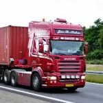 Camion Rosso Per Trasporto Merci